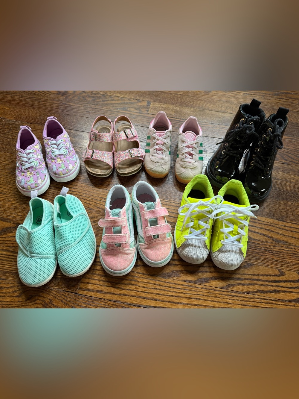 Lot of toddler girl shoes - sizes 8-9 + Adidas & Vans